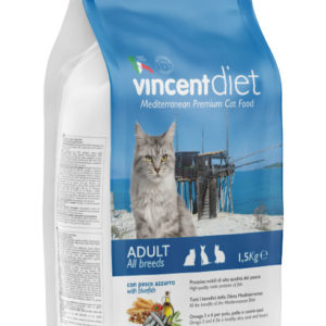 Vincent DIET ADULT CAT WITH BLUEFISH 1,5 KG